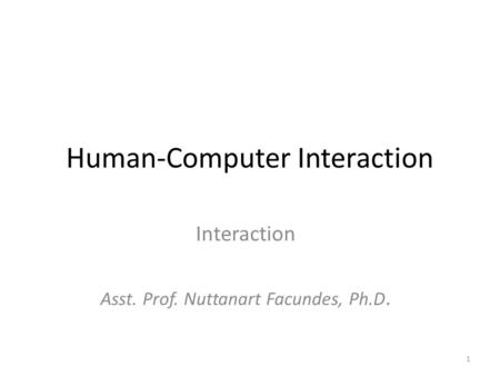 Human-Computer Interaction