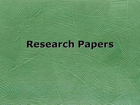 Research Papers. Critical Thinking Observations: From a series of observations we can establish facts. You have all experienced some sort of interactive.