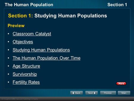 Section 1: Studying Human Populations