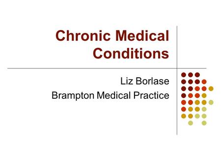 Chronic Medical Conditions