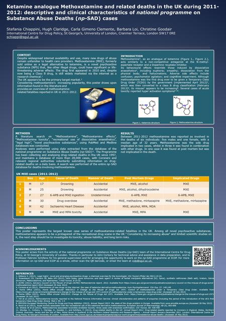 ABAB CONTEXT Despite widespread internet availability and use, many new drugs of abuse remain unfamiliar to health care providers. Methoxetamine (MXE),