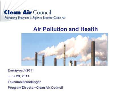 Air Pollution and Health