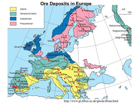 Ore Deposits in Europe