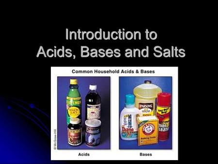 Introduction to Acids, Bases and Salts. Arrhenius Definition of Acids and Bases Acids produce H + in aqueous (water) solutions Acids produce H + in aqueous.