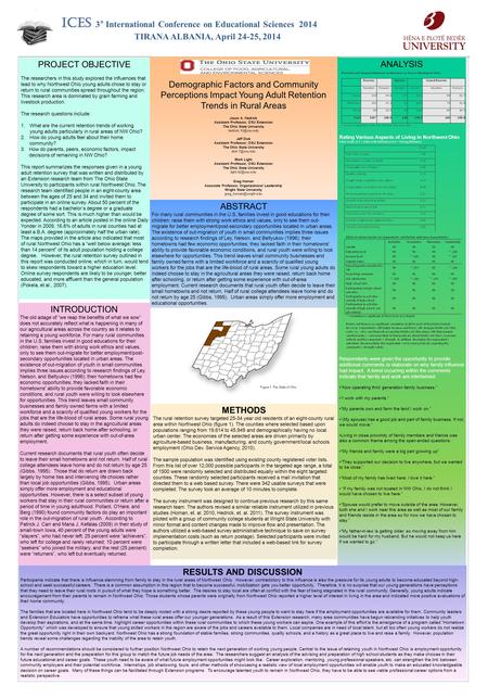 Demographic Factors and Community Perceptions Impact Young Adult Retention Trends in Rural Areas Jason A. Hedrick Assistant Professor, OSU Extension The.