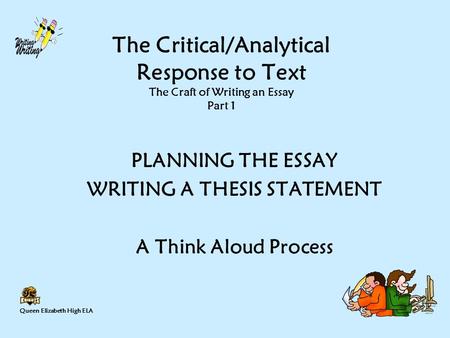 WRITING A THESIS STATEMENT