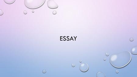 Essay.