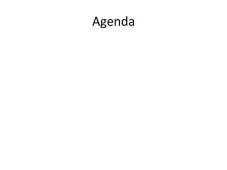 Agenda.