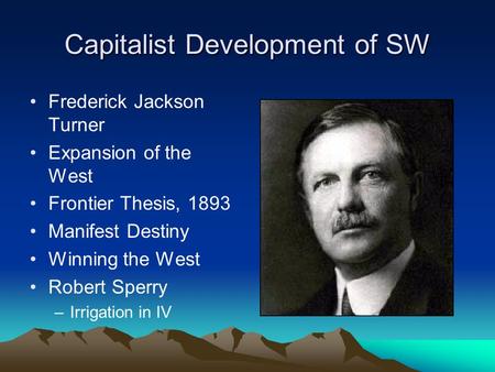 Capitalist Development of SW