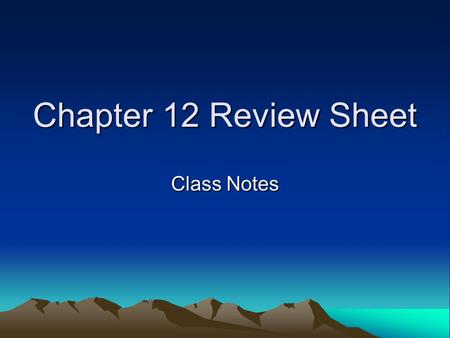 Chapter 12 Review Sheet Class Notes. Key People Moses Austin: received the first land grant in Texas; his son brought the first Americans into Texas.