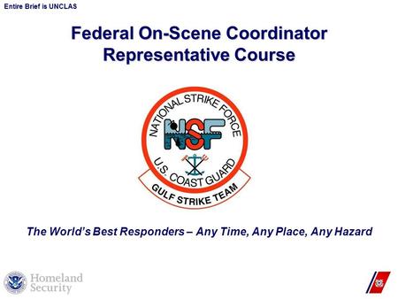 Federal On-Scene Coordinator Representative Course