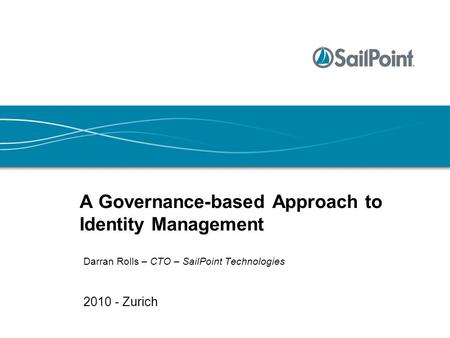 A Governance-based Approach to Identity Management