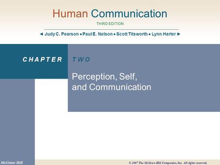 Chapter 2 Objectives Explain why differences in perception occur