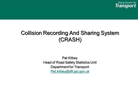 Collision Recording And Sharing System (CRASH)