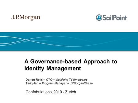 A Governance-based Approach to Identity Management