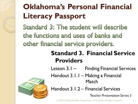 Oklahoma’s Personal Financial Literacy Passport