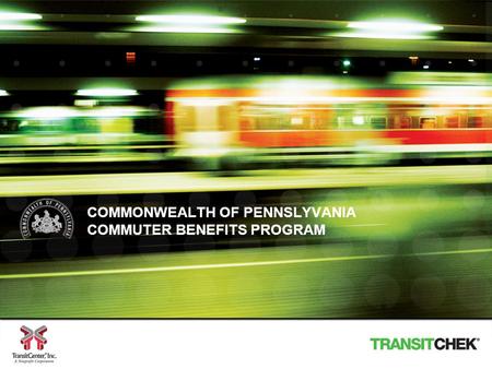 COMMONWEALTH OF PENNSLYVANIA COMMUTER BENEFITS PROGRAM.