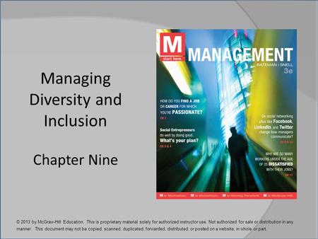 Managing Diversity and Inclusion