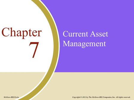 Current Asset Management