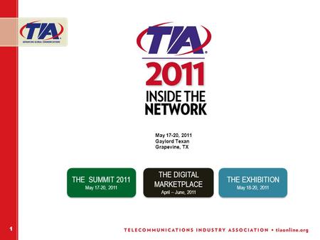 May 17-20, 2011 Gaylord Texan Grapevine, TX 1 THE DIGITAL MARKETPLACE April – June, 2011 THE DIGITAL MARKETPLACE April – June, 2011 THE EXHIBITION May.