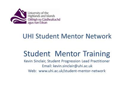 UHI Student Mentor Network