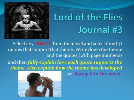 Lord of the Flies Journal #3