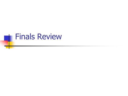 Finals Review. Chapter 1 Internet Concepts Applications, End-hosts, Routers, Switches, Communication Links Overall architecture How they are organized.