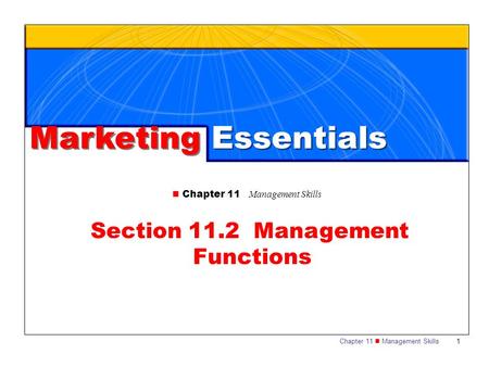 Section 11.2 Management Functions