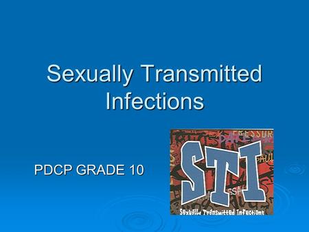 Sexually Transmitted Infections