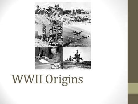 WWII Origins. Europe After WWI Germany Germany was left weak, humiliated & economically devastated Political turmoil led to a weak gov’t > Weimar Republic.