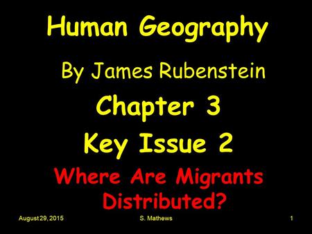 Human Geography By James Rubenstein