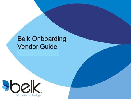 Belk Onboarding Vendor Guide