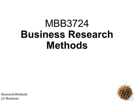 MBB3724 Business Research Methods