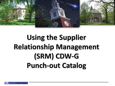 Using the Supplier Relationship Management (SRM) CDW-G Punch-out Catalog.