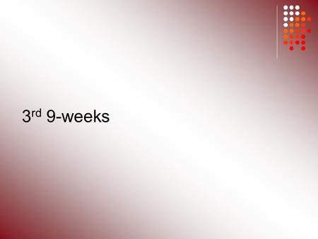 3 rd 9-weeks. Elections, Parties, and Pressure CE.5 a-f CE.7 c-d American Free Market System CE.9 a-c CE.10 a-c CE.11 a.