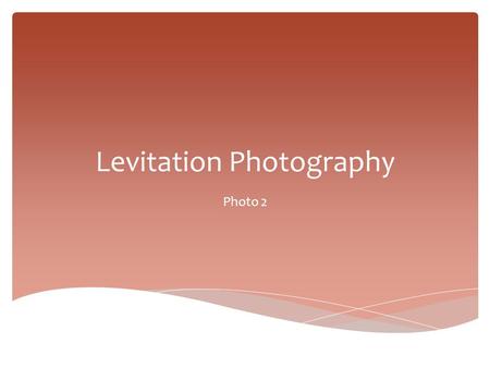 Levitation Photography