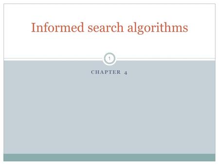 Informed search algorithms