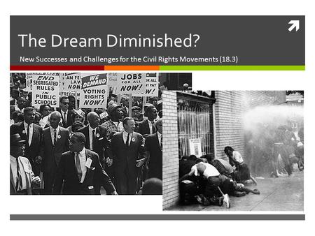  The Dream Diminished? New Successes and Challenges for the Civil Rights Movements (18.3)