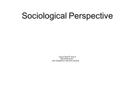 Sociological Perspective