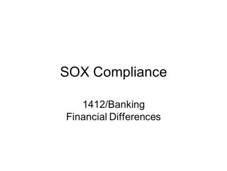 1412/Banking Financial Differences