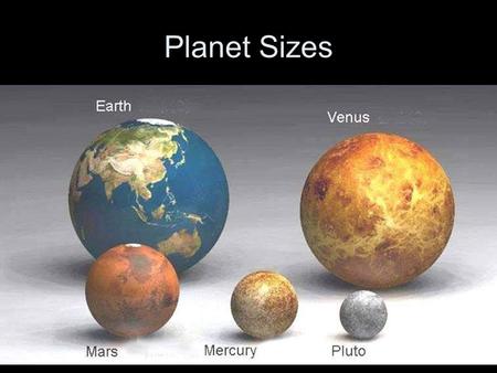 Planet Sizes. Direction the Planets revolve around the Sun? counterclockwise Shapes of orbits? ellipses.