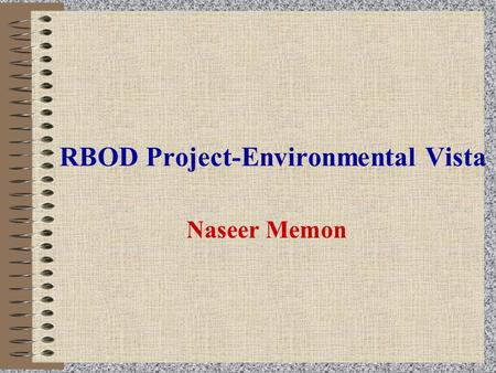 RBOD Project-Environmental Vista