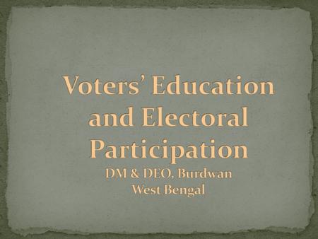 Registration of eligible voters Bridging the gender gap Winning over voter apathy in registration Ensuring quick redressal of grievances Confidence building.