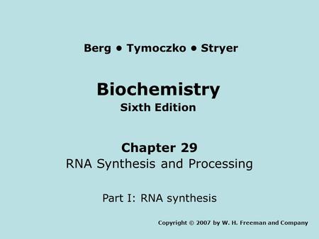 Berg • Tymoczko • Stryer