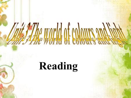 Reading. Watch the video and answer the questions. 1.Do you know the name of the film? 2.Which famous artist and his masterpiece are mentioned in the.