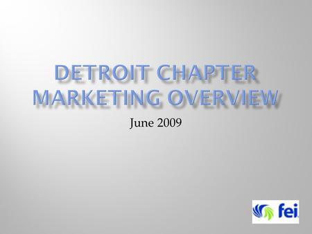 June 2009. Chapter Status Membership declining in tough economic environment Lack of awareness of FEI brand Good sponsorship involvement generating available.