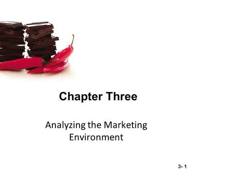 3- 1 Chapter Three Analyzing the Marketing Environment.