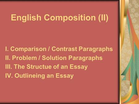 English Composition (II)