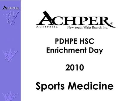 PDHPE HSC Enrichment Day 2010 Sports Medicine. Analyse the environmental considerations that can impact on the safe participation of sports activities.