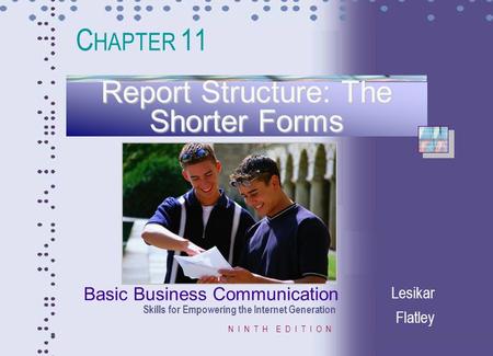 Report Structure: The Shorter Forms